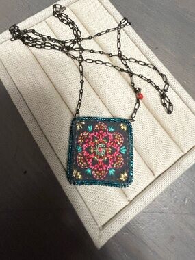 Cute Bohemian accent necklace- Johnny Was vibes